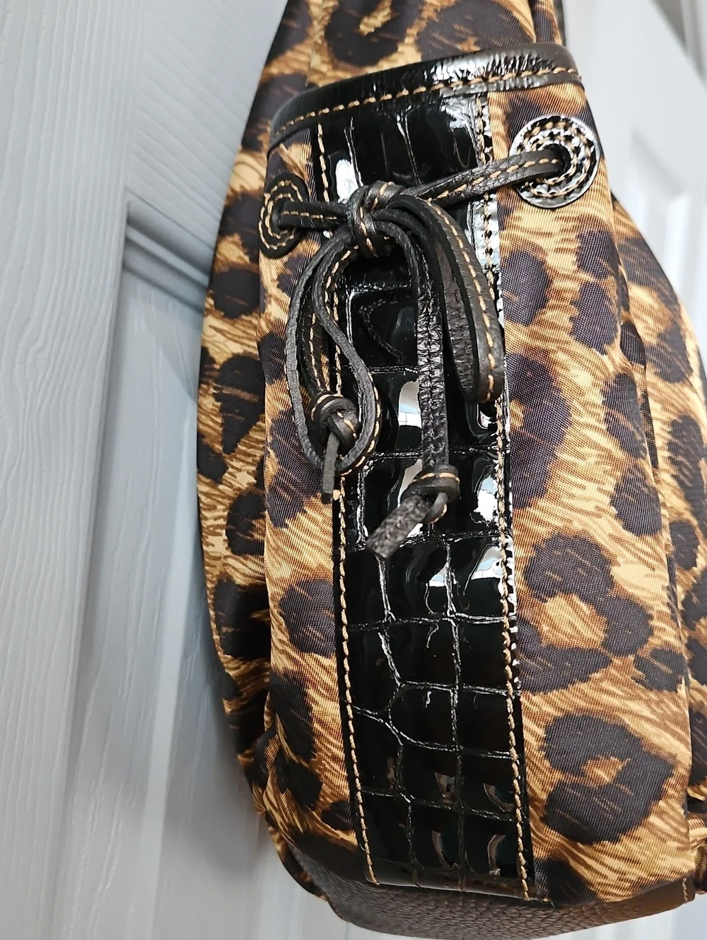 Brighton Leopard Print Hobo Bag